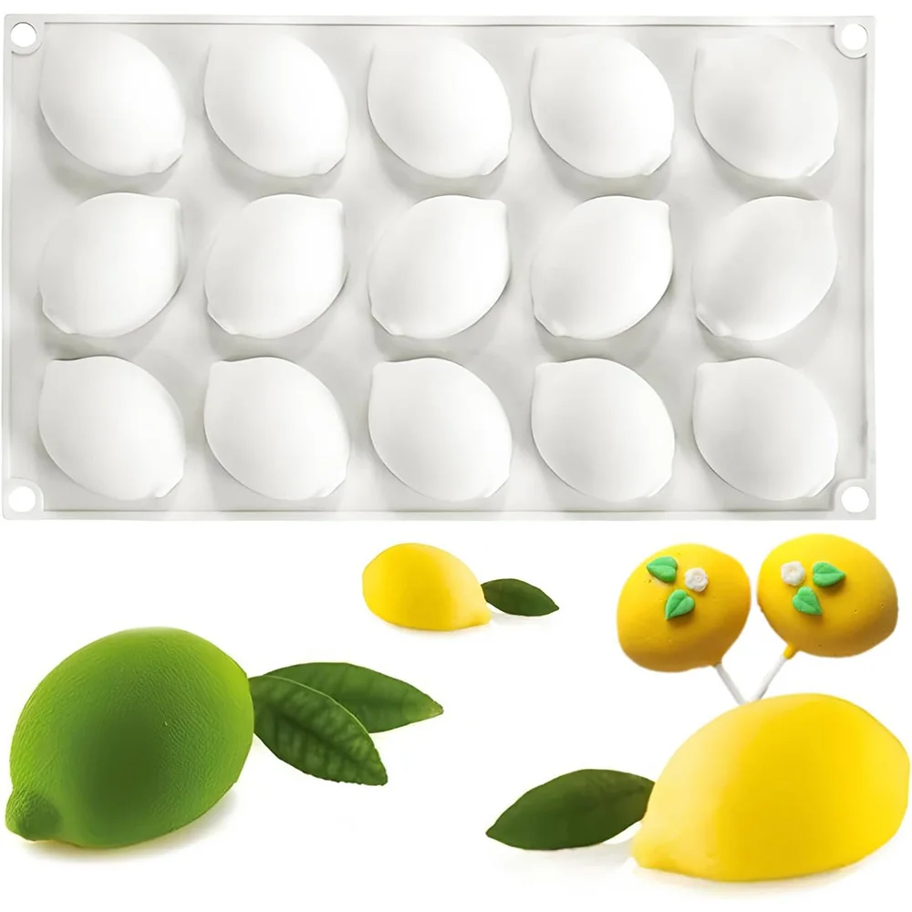 Mini Lemon Fondant Mold Summer Fruit Silicone Candy Chocolate Lemon Mould for Soap Baking Cake Topper Decoration Crafts Supplies