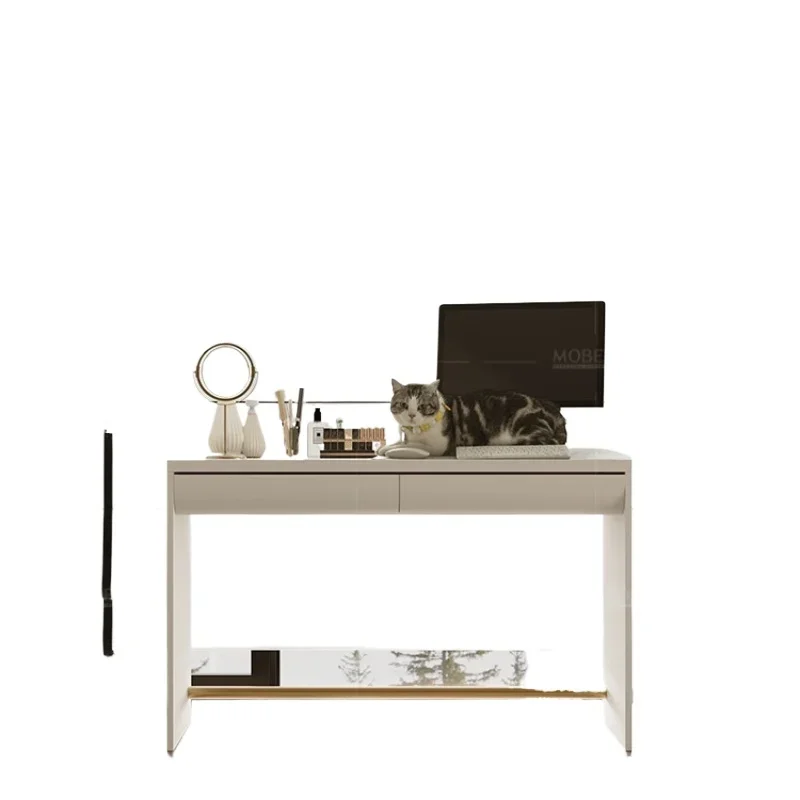 Light luxury cream style study desk household modern simple student learning computer desk
