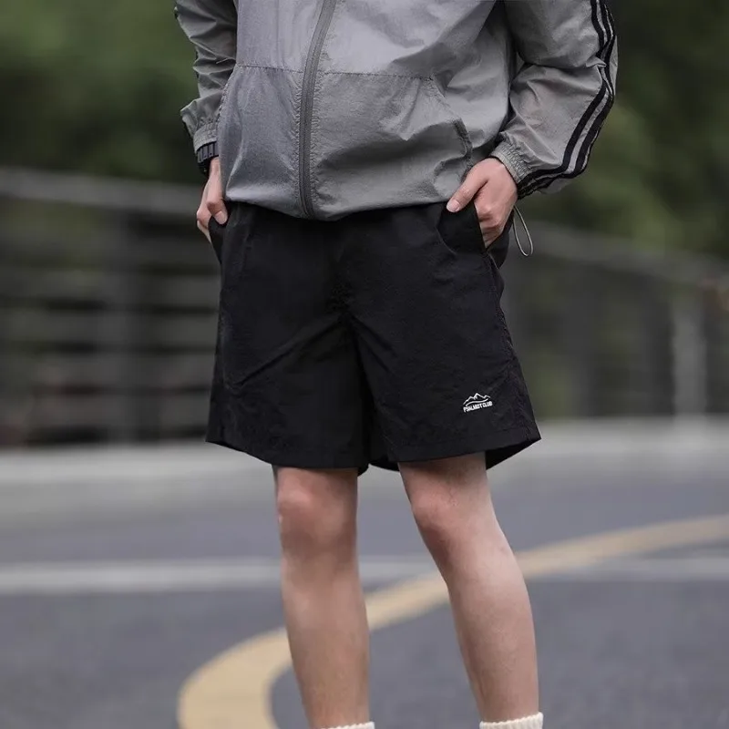 Men's Summer Thin Retro Japanese Style Five-Point Beach Loose Casual Quick Dry Sports Shorts Polyester Fiber Straight Leg Pants