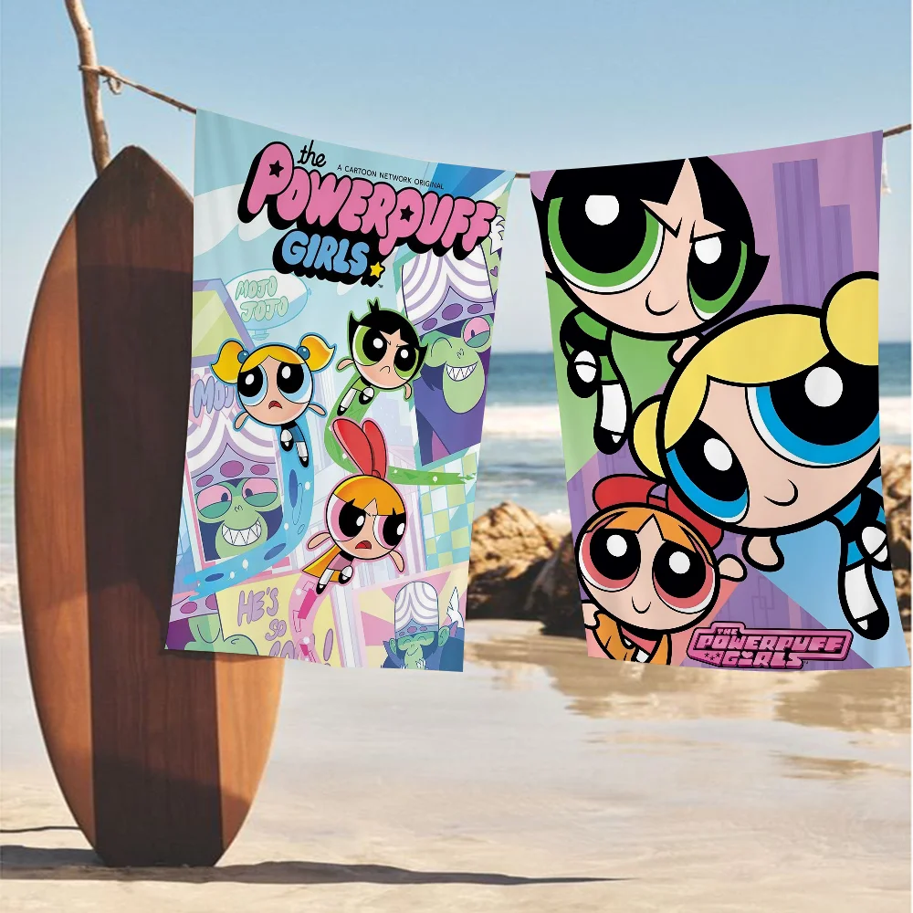 

Cartoon P-Powerpuff Girls Cartoon Beach Towel Cute Kawaii Room Decor Bath Girls Children Hand Towels For Bathroom Shower