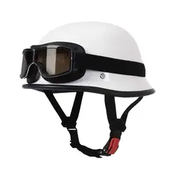 Casque de moto demi-visage ABS pour hommes et femmes, casquette tête de mort vintage, style allemand, grande taille, 3XL, 4XL, M35, 2024, 1/2