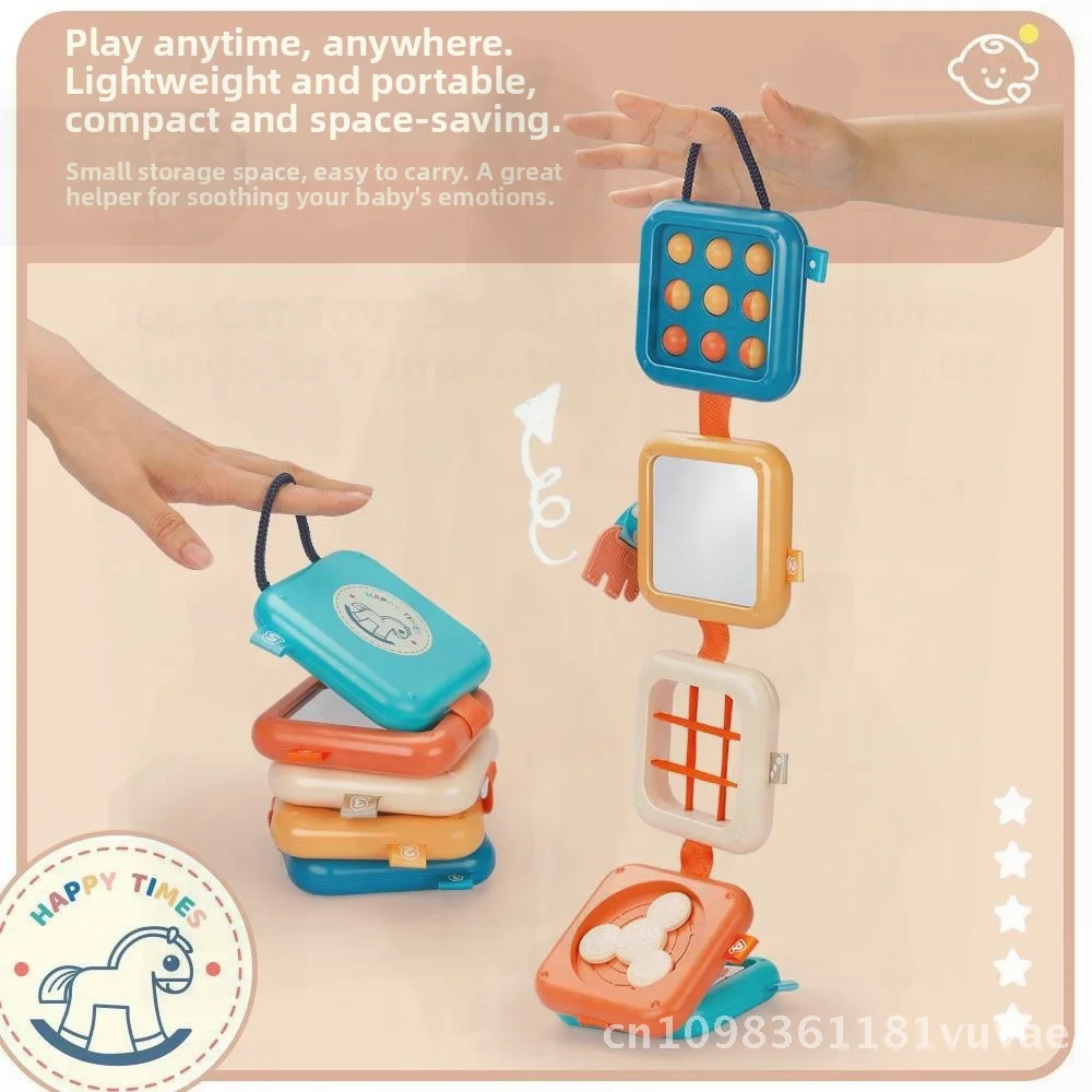 Juguete educativo de cubo de iluminación para bebés, juguete poliedro ocupado con música apilable temprana para bebés de 0 a 3 años, Material plástico