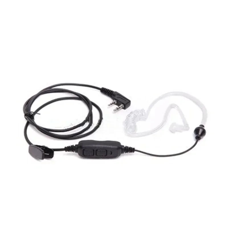 Earpiece saluran udara PTT ganda dengan mikrofon Headset untuk Baofeng UV-82 Radio dua arah UV 82 UV82L UV-89 TK3207 tk3118aksesoris