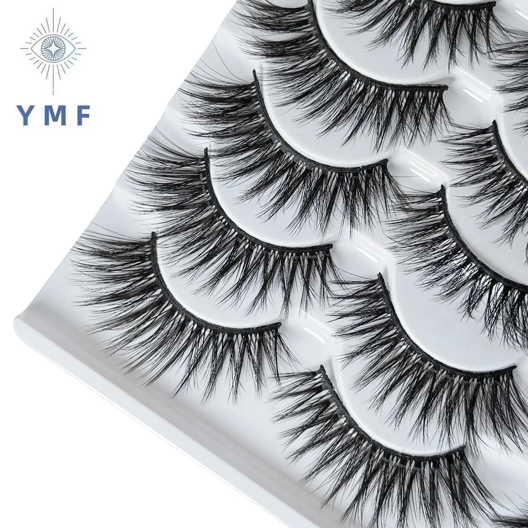 14 Pairs Eyelashes 6D Fiber Lashes Fluffy Soft Wispy Natural Eyelash Extension Reusable Lashes Fiber False Eyelashes Makeup