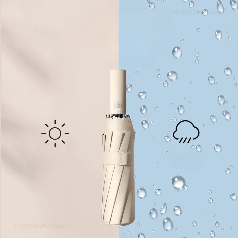 Youpin Fully Automatic Umbrella 3 Folding Sunshade Sunscreen 12-skeleton UV Men Women Luxury Business Male Umbrella Windproof