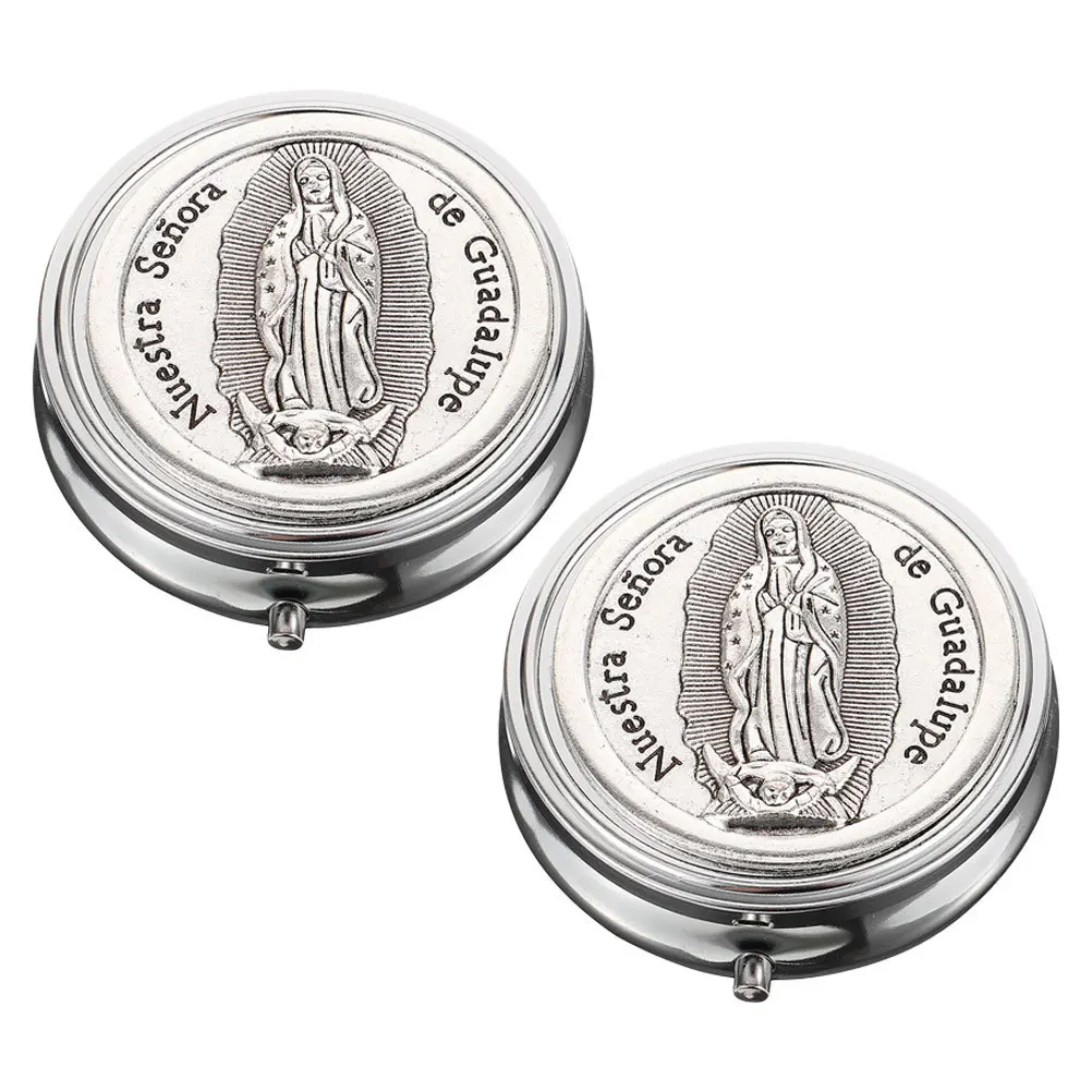 

2pcs Gift Vintage Metal Jewelry Storage Container Necklace Bracelet Earring Trinket Organizer Case Travel Jewelry Box For Women