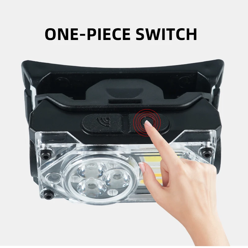 6Led Strong Light Headlamp USB Rechageable Motion Sensor Headlight Portable Fishing Camping Outdoor Head Lamp Work Flashlight