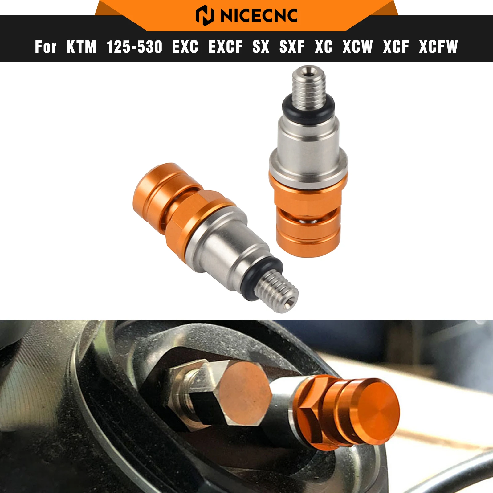 

NICECNC For KTM EXC 300 2008-2023 M4 Fork Air Bleeder Valve For KTM EXC-F 350 XCW 500 XCF-W SX 125 SXF 450 350 XC XCF 2020-2022