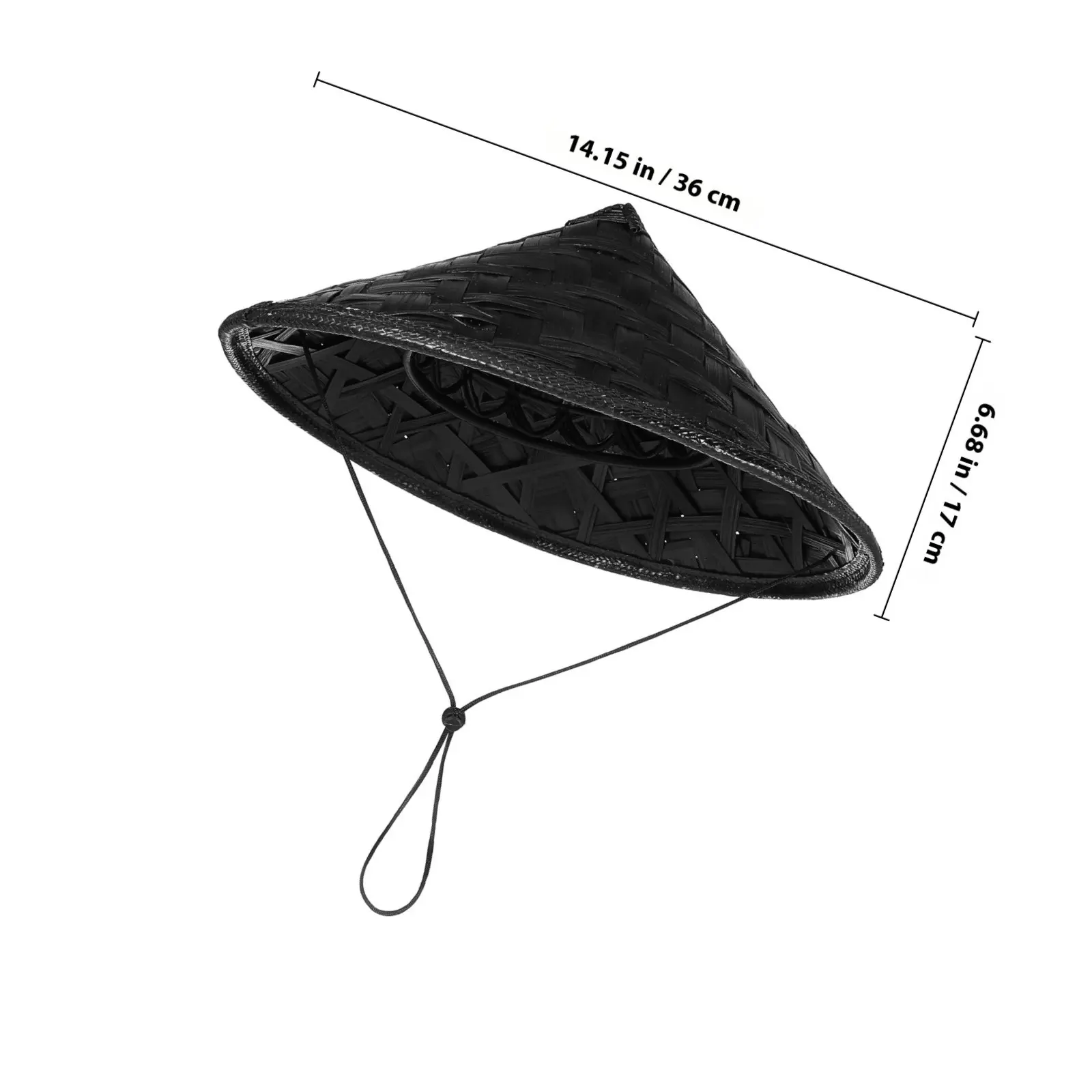Bamboo Cosplay Hat Japanese Samurai Asian Conical Hat for Stage Performance Party Decor Kids Sun Protection Prop Cap view 4