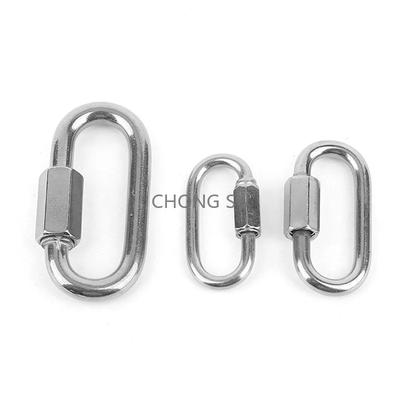 1-10 Stuks M3-M14 304 Roestvrij Staal Quick Link Lente Snap Met Moer Lock Sleutelhanger Haak Clip Draad touw Karabijnhaak Keten Gesp