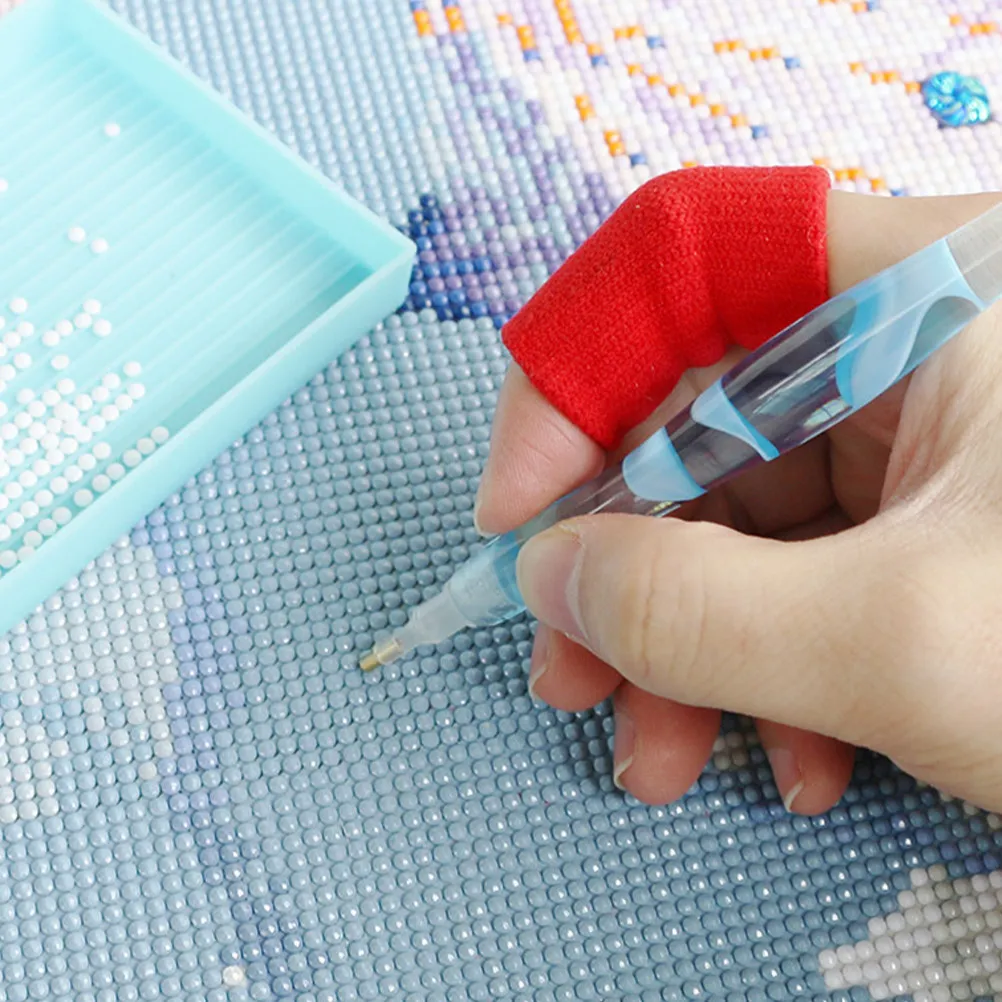 10pcs Elastic Finger Protection Sleeves for Beading, Diamond Painting, Cross Stitch & Embroidery
