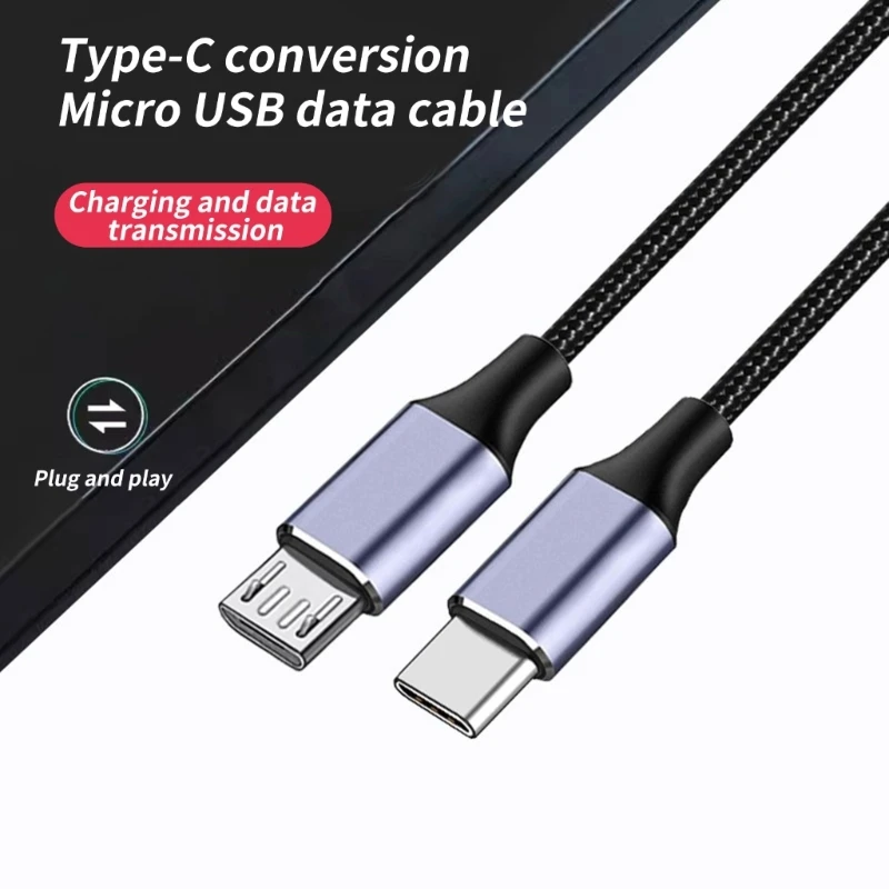 Type C to Micro USB OTG Data Cable 2.4A Fast Charging Cord Wire Support OTG For Tablets Phones Game Consoles