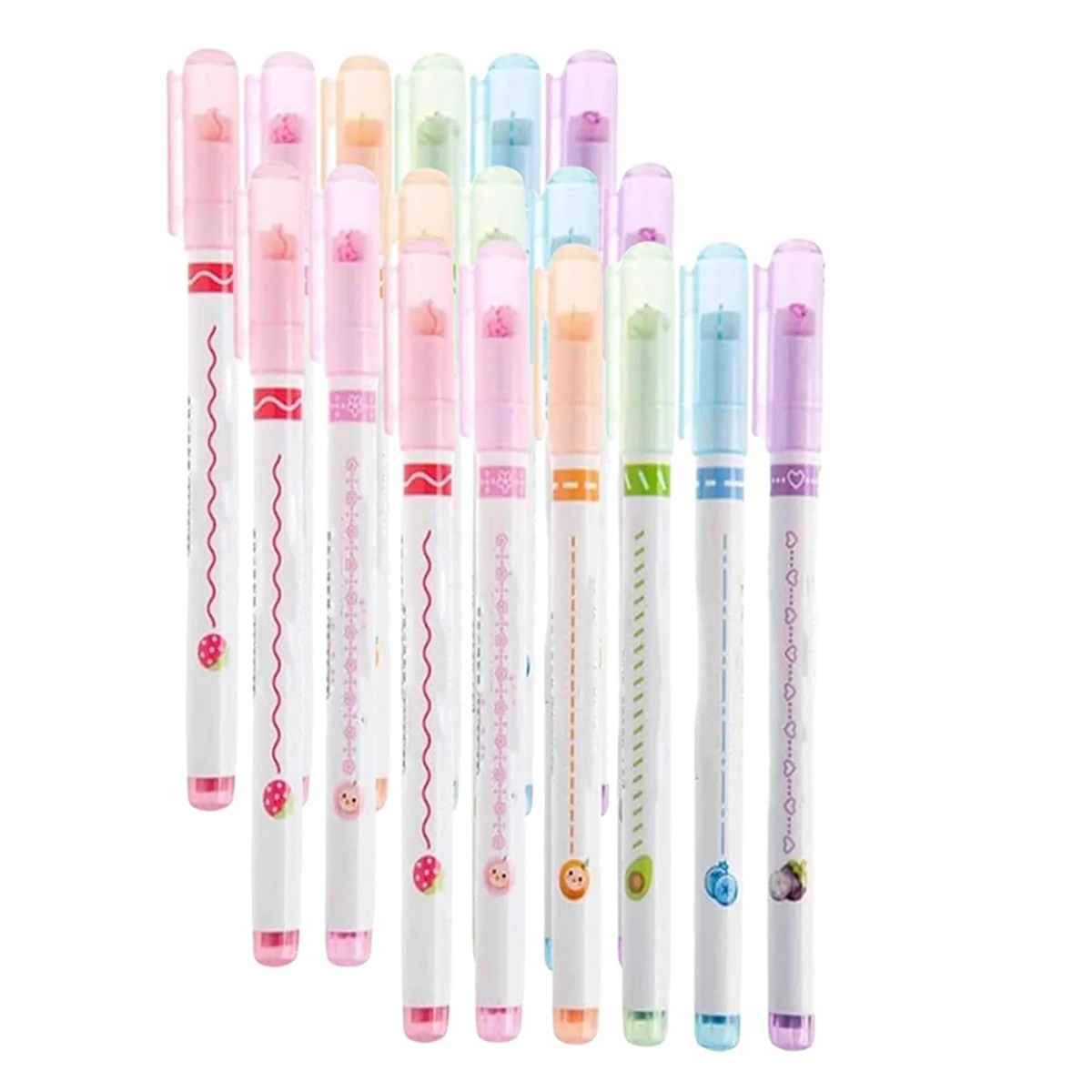 

The New 18PCS 6 Border Pen, Curve Highlighter Pen for Planner Scrapbook Art Office School Supplies, School Supplies