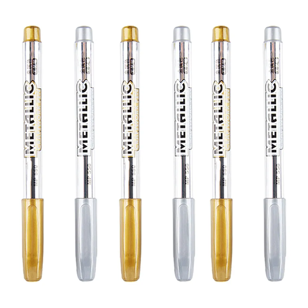 

6Pcs Signature Pens Odorless Water-Based Paint Markers for Greeting Cards Paper Cloth Plastic Glass Ceramics Smooth