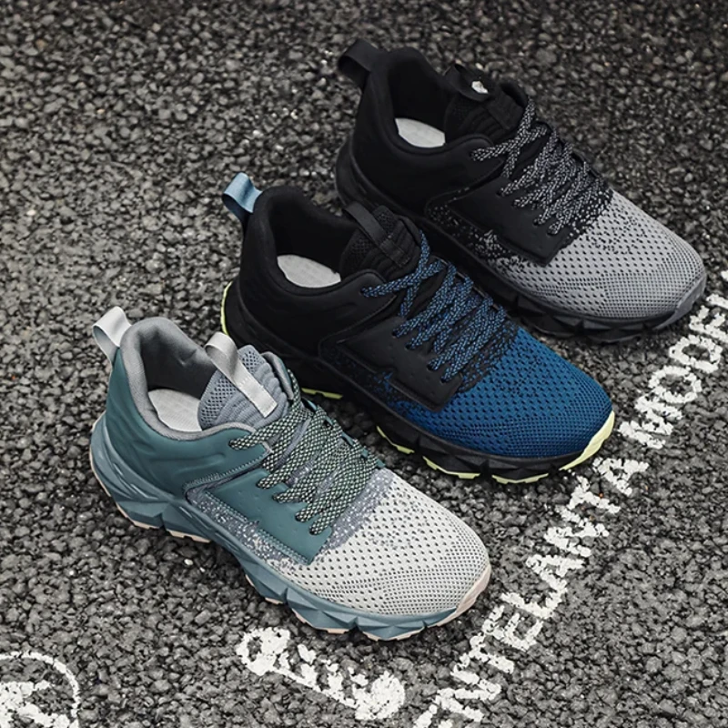 

Summer Round Head Mesh Lace-up Breathable Lace-up Sports Casual Mesh Surface Breathable Flying Woven Running Shoes for Boys