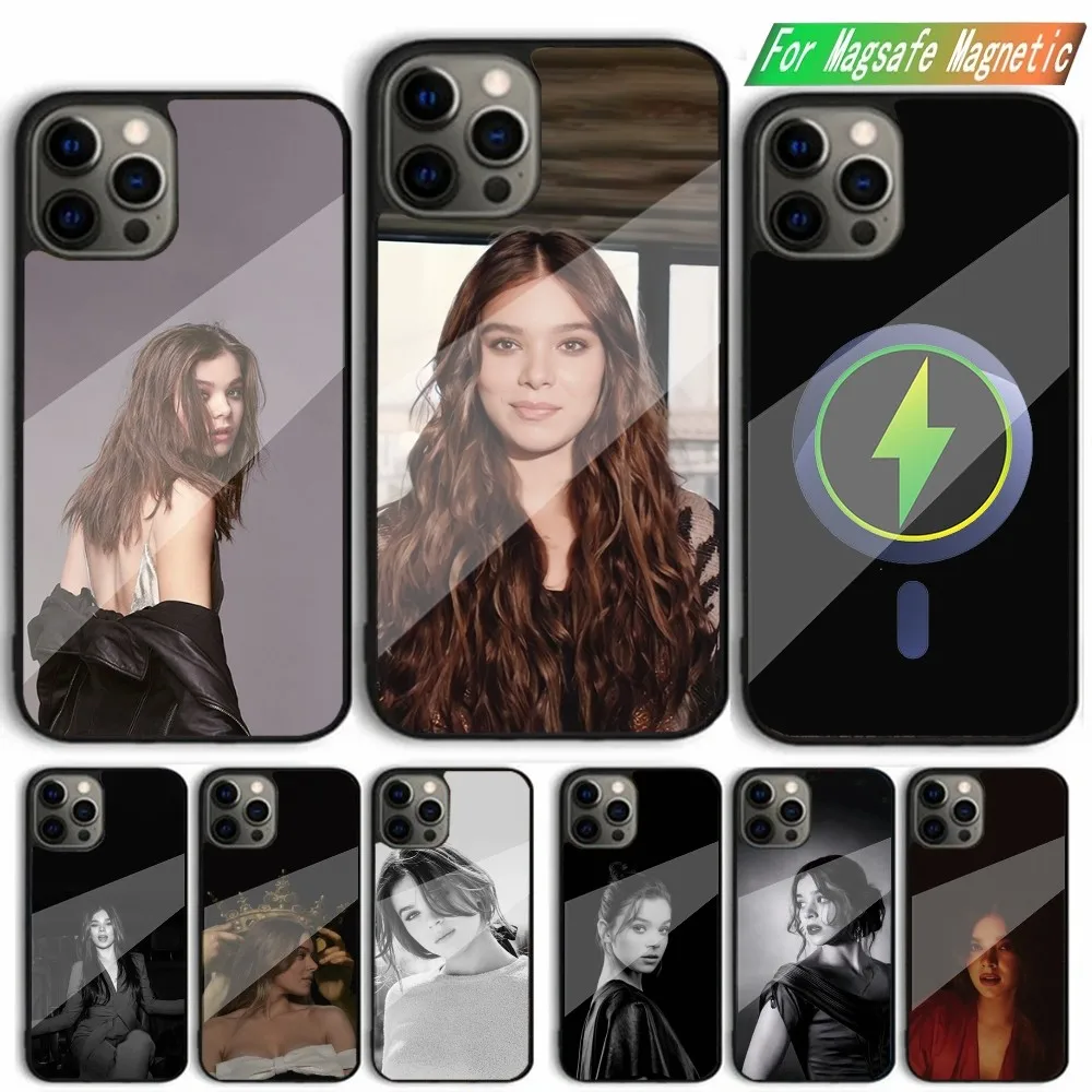 

H-Hailee S-Steinfeld Actress Phone Case For iPhone 15,14,13,12,11,Plus,Pro,Max Mini Magsafe Magnetic Wireless Charging