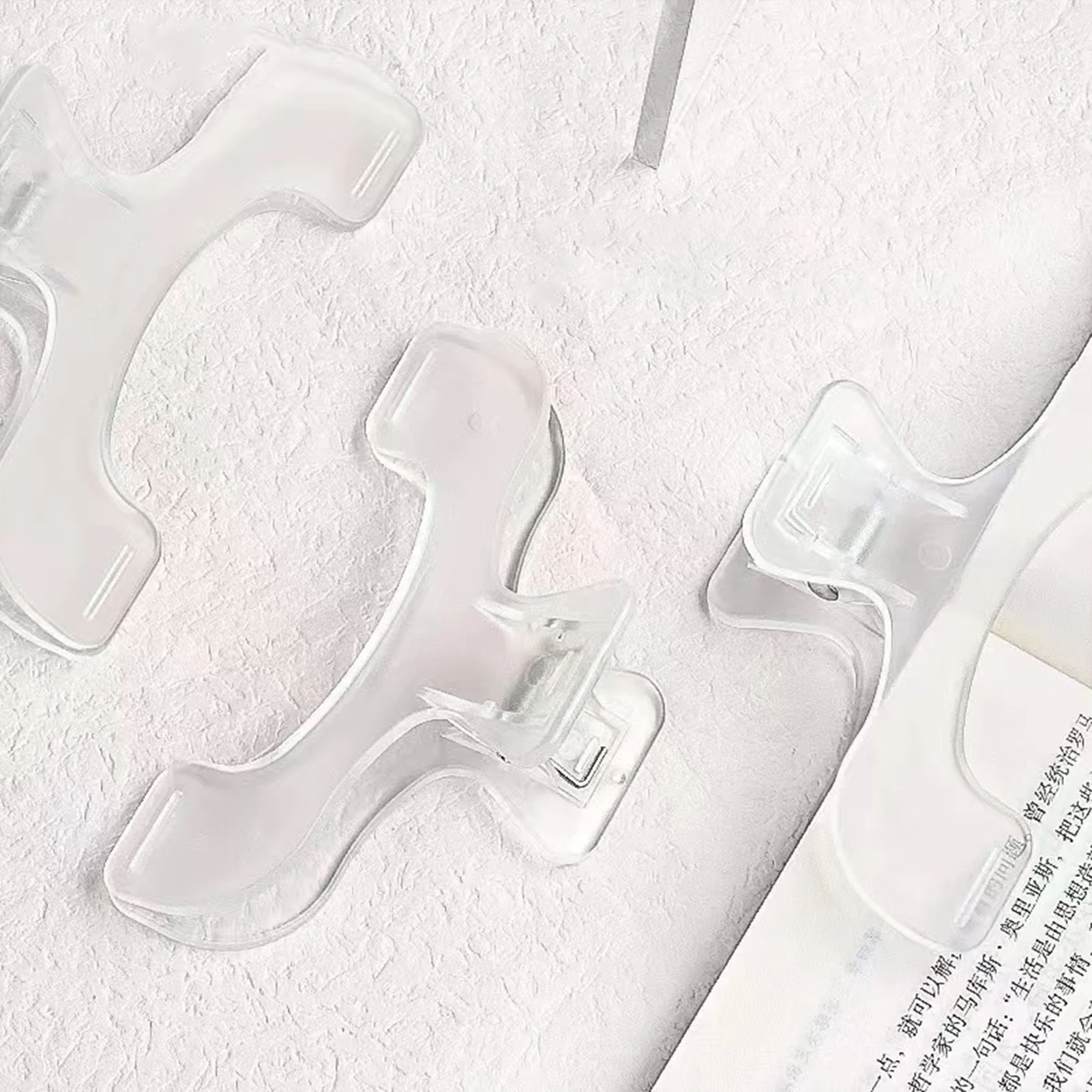 Anti-Slip Soft Pad Extra Large Clear Book Clip Plastic Page Holder - usage example
