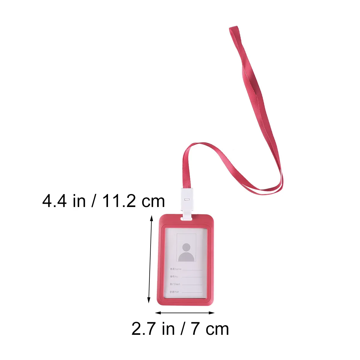Exquisite Plastic Id Card Holder Case with Visible Clear Cover for Badge Easy Insert Remove Lanyard Hanging Rope