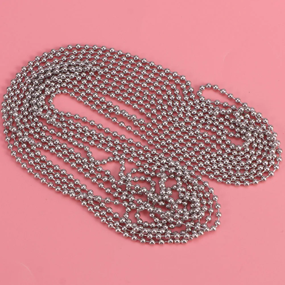 2 مجموعة الفولاذ المقاوم للصدأ حبة 30 سنتيمتر غير قابل للصدأ الكرة Diy بها بنفسك صنع المجوهرات قلادة سوار المفاتيح الكلب علامة موصل مشروع الحرفية