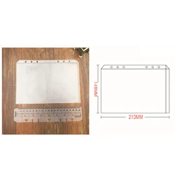 1PCS Binder Pockets A5 A6 A7 Binder Folders for Notebook Binder Transparent Document Filing Bags Notebook Binder