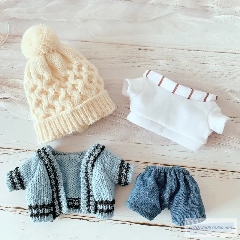 

Одежда для кукол, вязаная шапка, брюки, свитер, обувь для кукол Idol 20 см, аксессуары, плюшевая кукольная одежда, игрушки, Корея, Kpop EXO, куклы, подарок