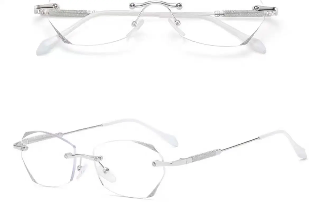 Rahmenlose Lesebrille, Anti-Blaulicht-Metallrahmen-Brille, Anti-Ermüdungsbrille mit +1,5 +2,0 +2,5 +3,0 +3,5 für Männer und Frauen – Detail 11