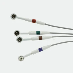 ECG EKG Snap Lead Wires Snap Connect Adapter Snap Connector Electrode Adapter for 4.0 mm Banana Plug Turn To Electrode Adapter