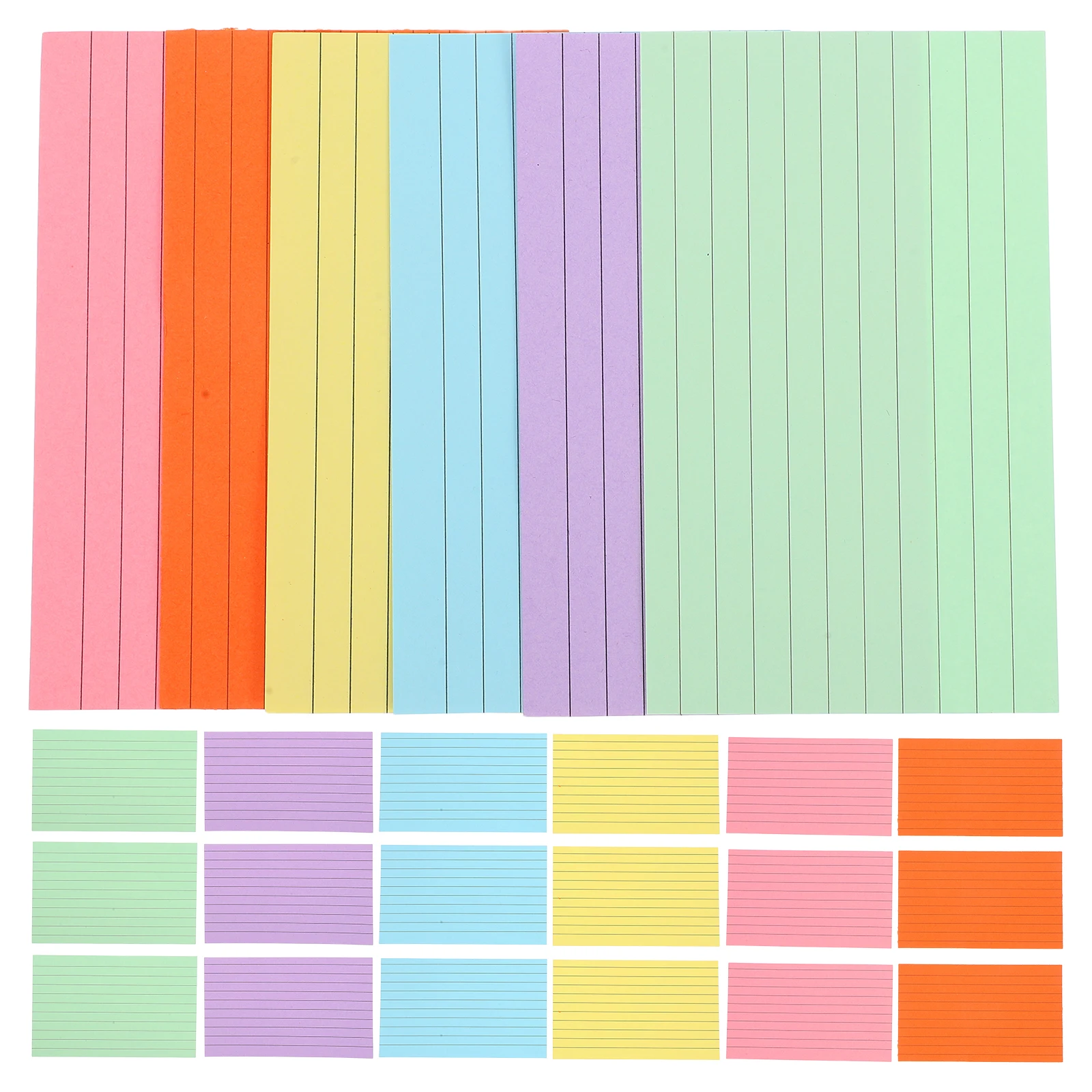 300pcs Double Sided Lined Notebook Colorful Index Cards Portable Size Study Office Paper Memo Pad Multicolor