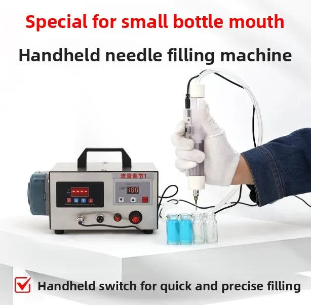 Ultra-Small Bottleneck Handheld Liquid Filling Machine, Small Automatic Quantitative Peristaltic Pump Dispensing Machine