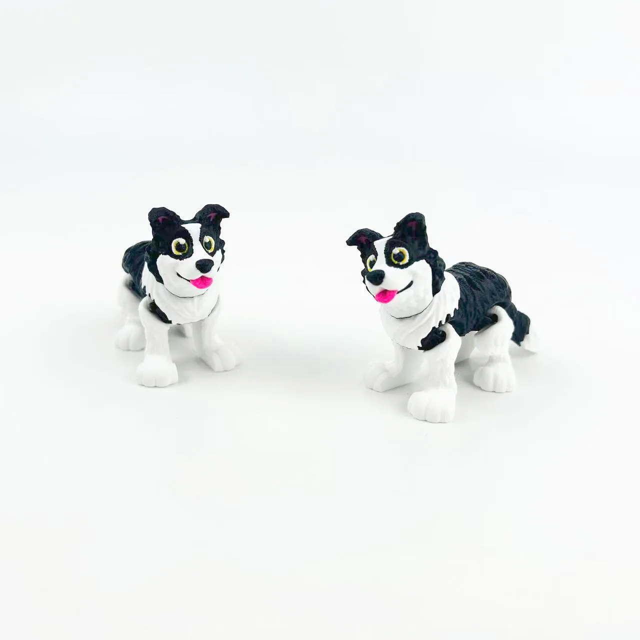 Simulação de impressão 3d brinquedos para cães de estimação bonito border collie modelo escritório em casa ornamentos decorativos presentes bonitos para pessoas