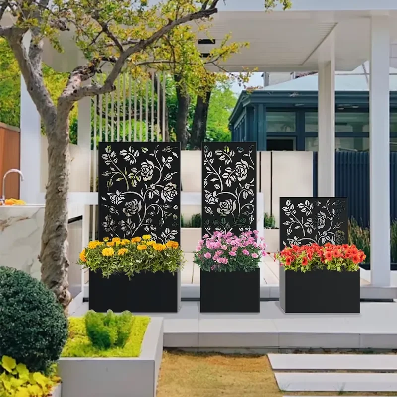 Commercial and Residential Use Heavy Powder Coated Rectangle Garden Metal Planter Bed Box