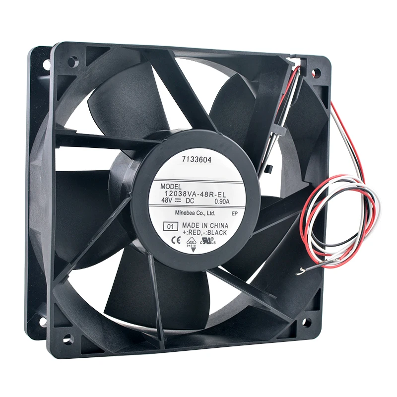 12038VA-48R-EL 12cm 120mm fan 120x120x38mm DC48V 0.90A Dual ball bearing axial flow fan cooling fan for frequency converter