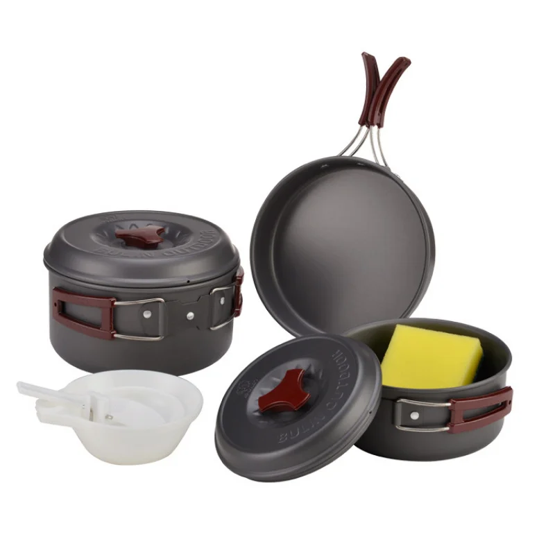 

Portable Compact Outdoor Camping Cookware Set Foldable Pot Pan Kettle Backpacking Picnic Tableware Hiking Cooking Equipment