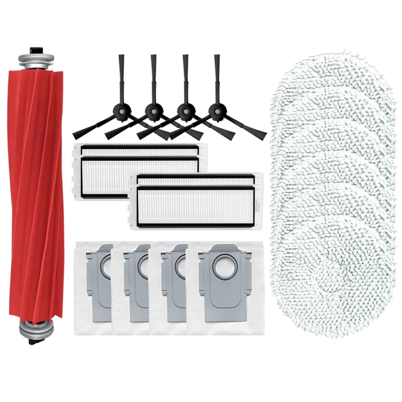 AB43-For Roborock Qrevo Pro/ Qrevo Maxv/ Qrevo S روبوت فراغ الملحقات ممسحة فلتر Hepa استبدال أجزاء الفرشاة الجانبية الرئيسية