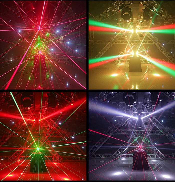 12 x 10W Super Beam LED Moving Head Laserlicht mit Doppelkugel / 120W RGBW KTV Tanzhalle Bar Bühne Disco Moving Head Licht – Detail 4