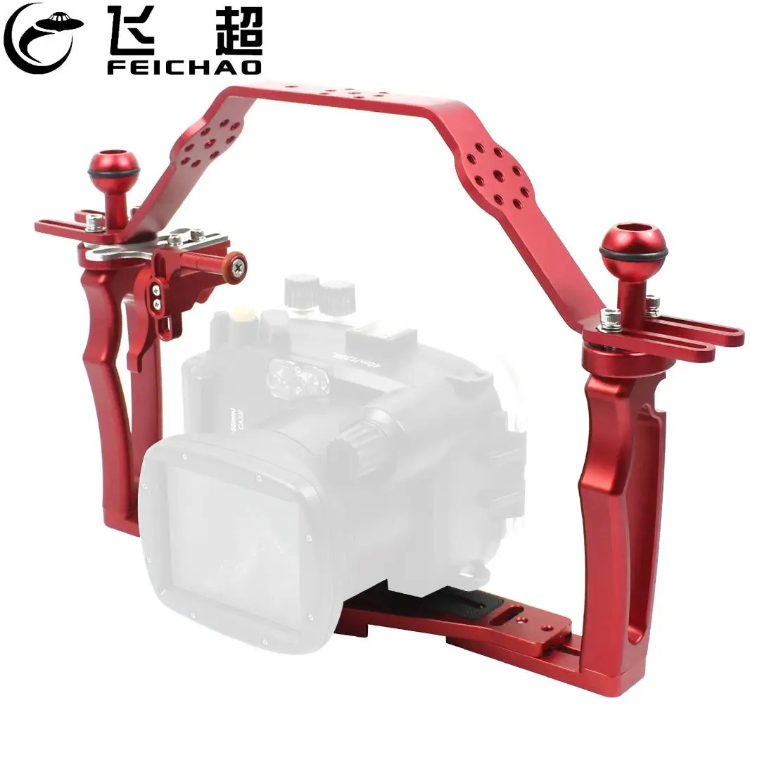 stabilisateur-de-plateau-a-double-poignee-avec-poignee-de-levage-extension-de-declenchement-d'obturation-pour-gopro-13-12-pour-support-de-boitier-de-camera-de-plongee-dslr