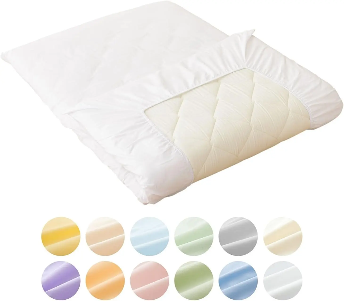 

Fitted Sheet For Japanese Futon Mattr Presso Queen/Queen-Long Made In Japan 100% Cotton (White), Tatami Floor Sleeping Mat