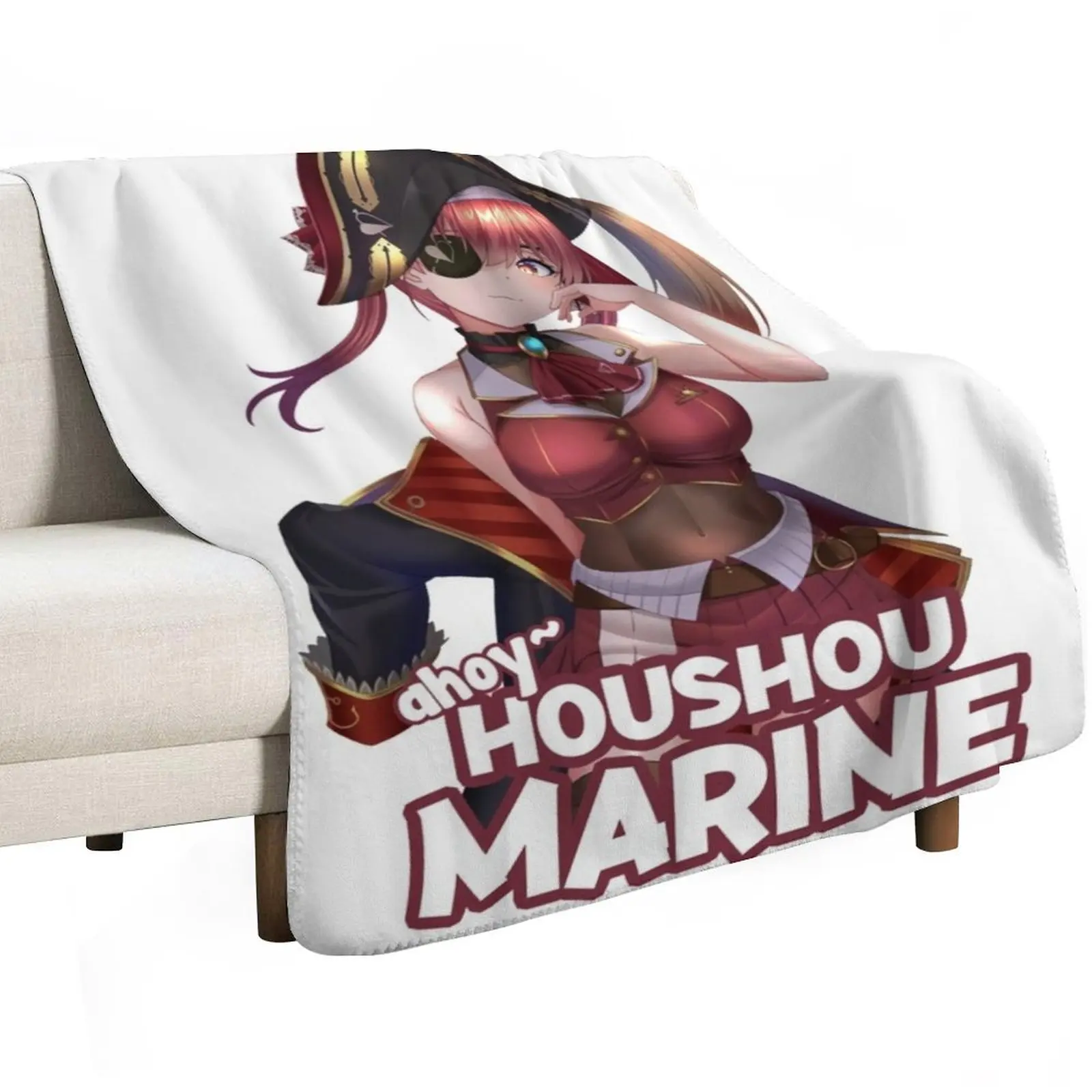Housou Marine - Hololive Throw Blanket Luxury Thicken Travel Bed covers Loose Weighted Giant Sofa Blankets