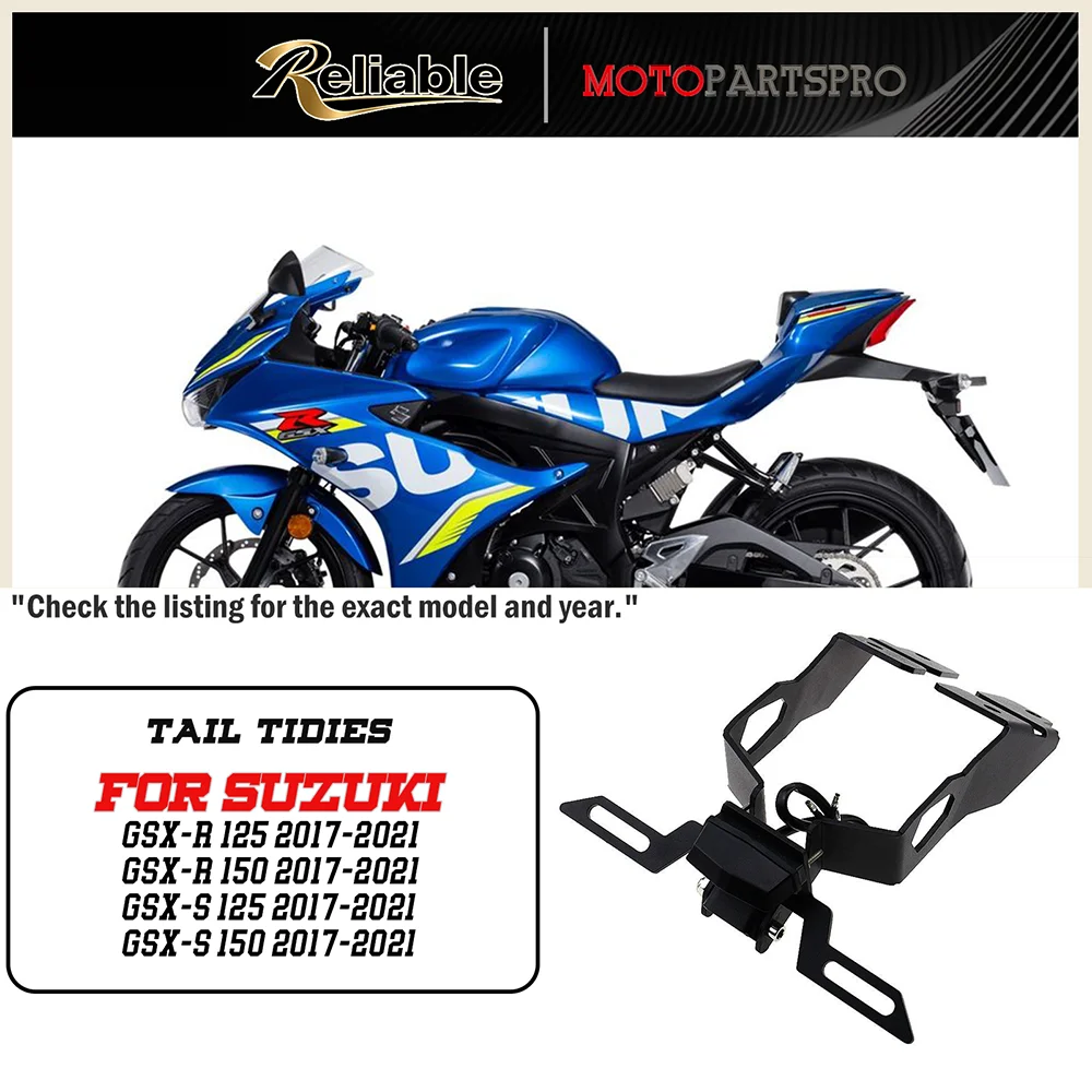For SUZUKI GSX-R125/R150/S125/S150 License Plate Bracket Tail Tidy Fender Eliminator Registration Holder Support 2017-2021