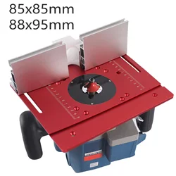 Large Router Table Insert Plate 85x85mm 88x95mm for Woodworking Benches Router Table Aluminium Profile Fence Sliding Bracke