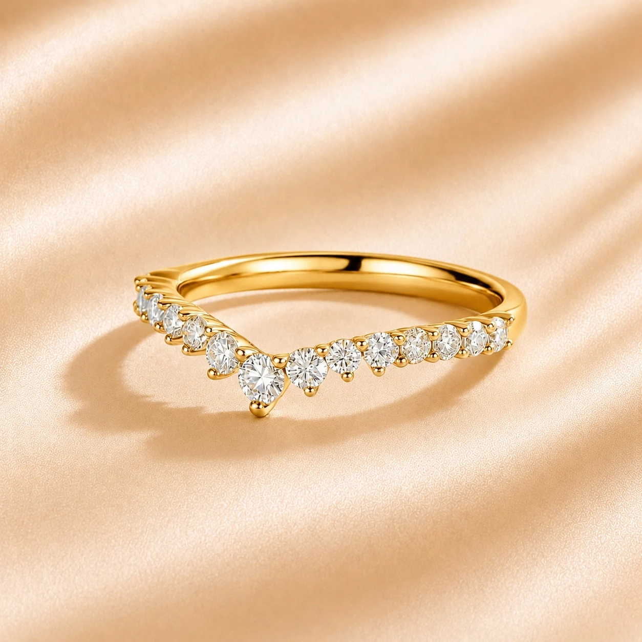 Custom Lab Grown Diamond 9K 14K Gold 0.41cttw VVS Clarity D Color Engagement Promise Wedding Anniversary Ring for Women