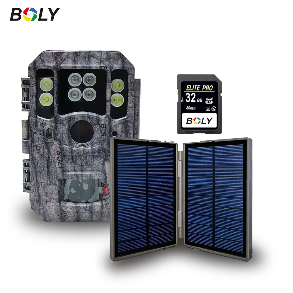 Boly BG662-HQ Trail Game Camera Outdoor Wild Farm Garden Camera Waterproof IP68 940nm Night Vision 4K Video 56MP Invisible 940nm