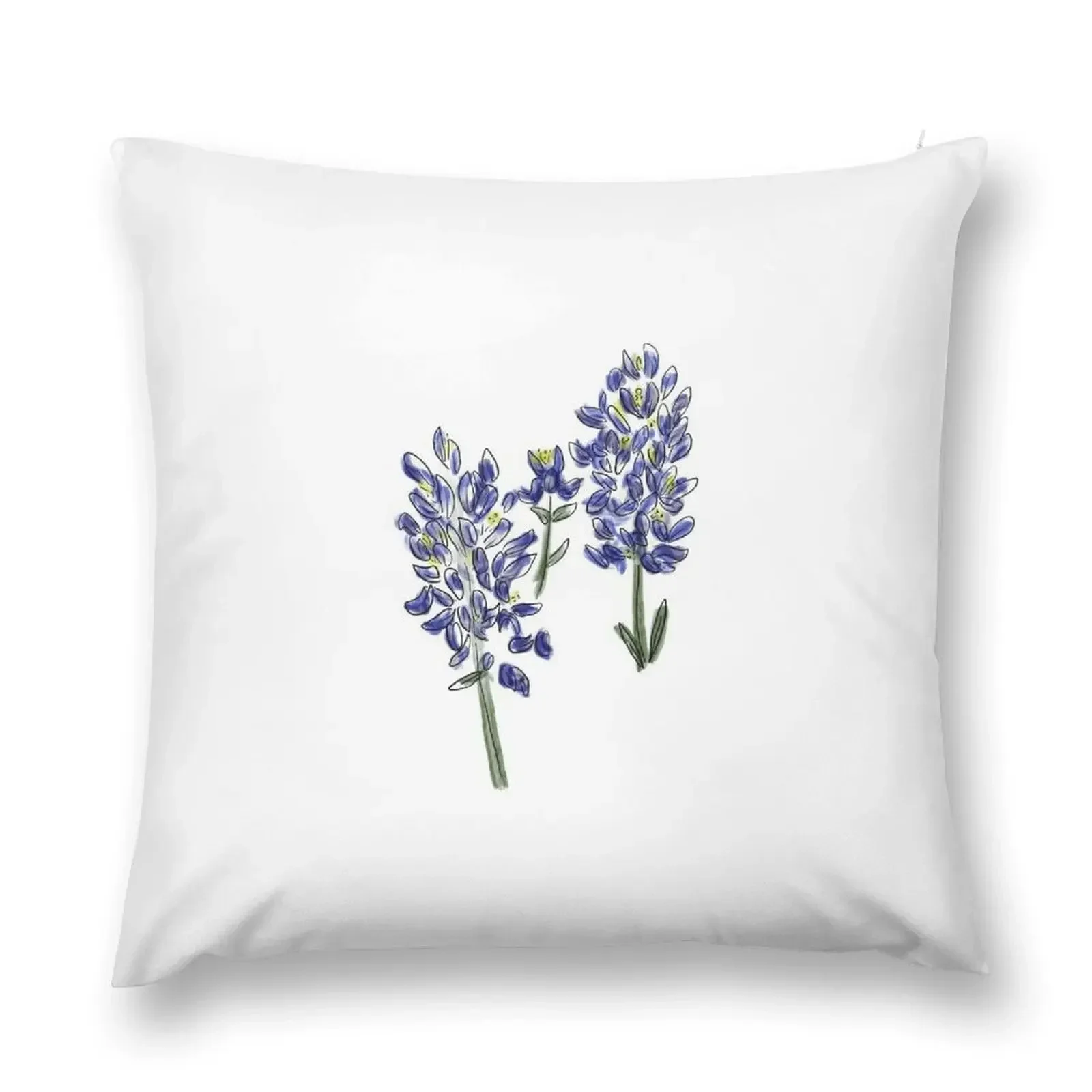 

Bluebonnets, Blue Lovely Throw Pillow pillows decor home luxury sofa pillows Luxury Pillow Cover pillow
