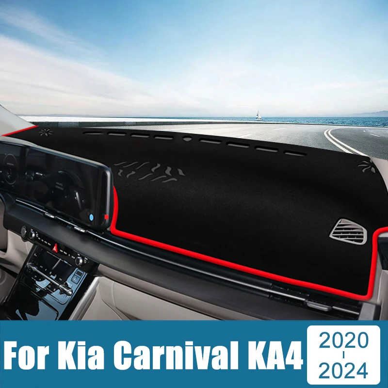 

For Kia Carnival KA4 2020 2021 2022 2023 2024 Car Dashboard Cover Avoid Light Pad Sun Shade Anti-UV Carpets Mat Accessories