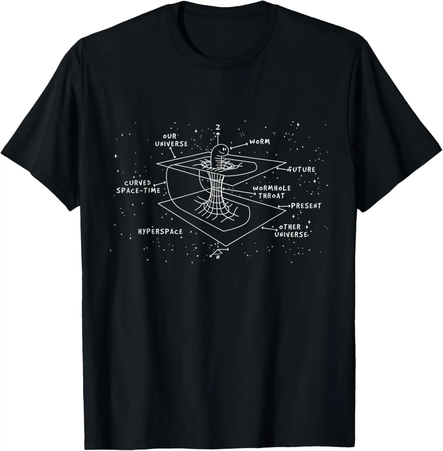 Astrophysics Gift - Time Curve Physics Worm Hole T-Shirt Cool Casual Cotton Graphic T Shirts Vintage Clothes Tops Camisas