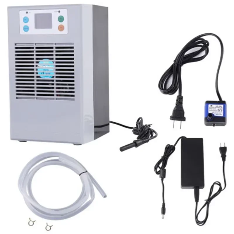 70W 100W LCD Display Aquarium Water Chiller Pond Cooling Device Fish Tank Constant Temperature Cooling Equipment with pump