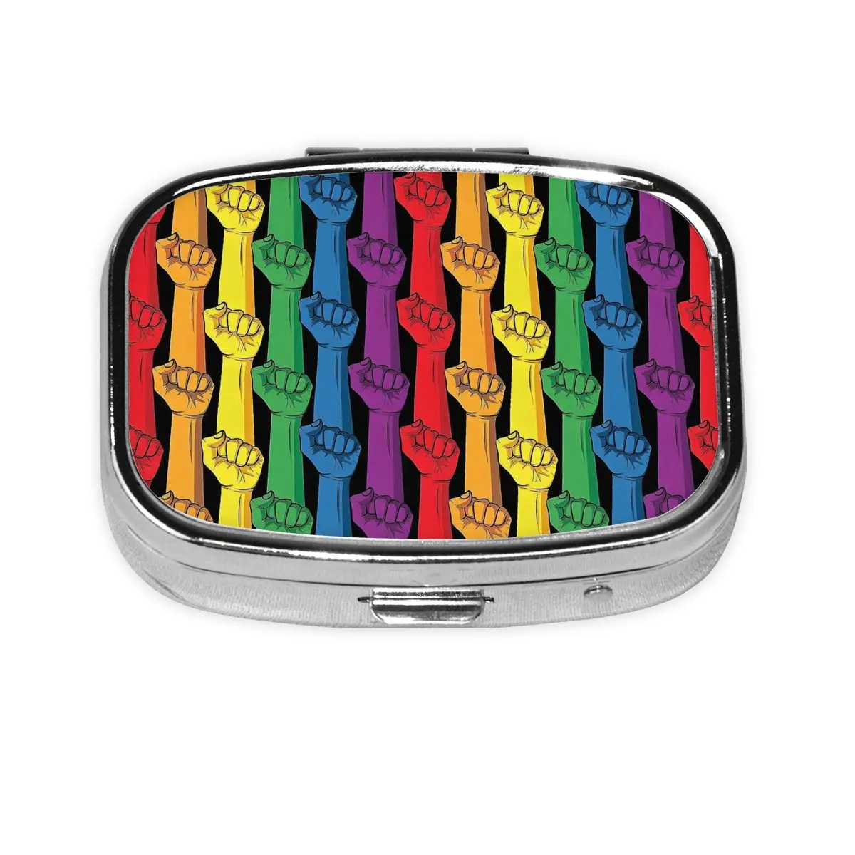 

Gay Pride ЛГБТ Компактный портативный чехол для таблеток 2 отделения ЛГБТ Лесбиянка Бисексуальная медицина Органайзер Чехол для хранения таблеток для путешествий