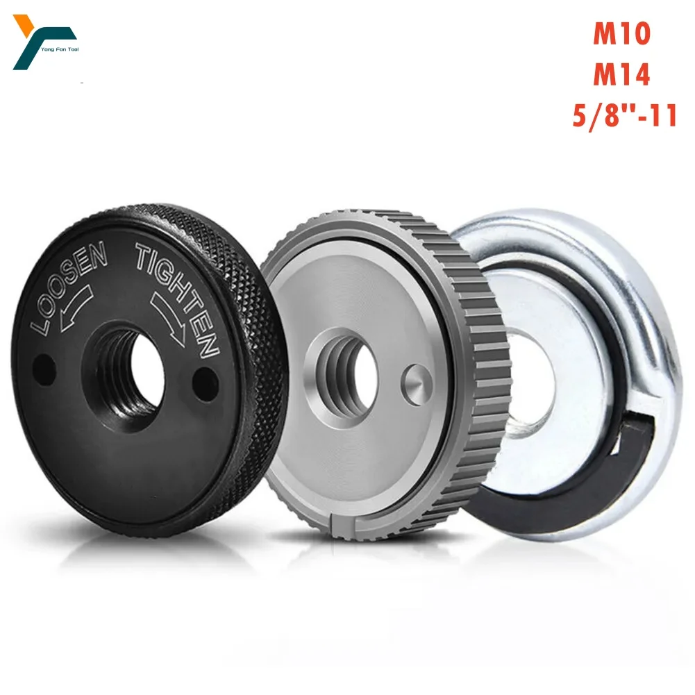 M10 M14 5/8''-11 Angle Grinder Flange Nut Inner Outer Quick Release Locking Nut Replace For Bosch Metabo Milwaukee Makita Dewalt