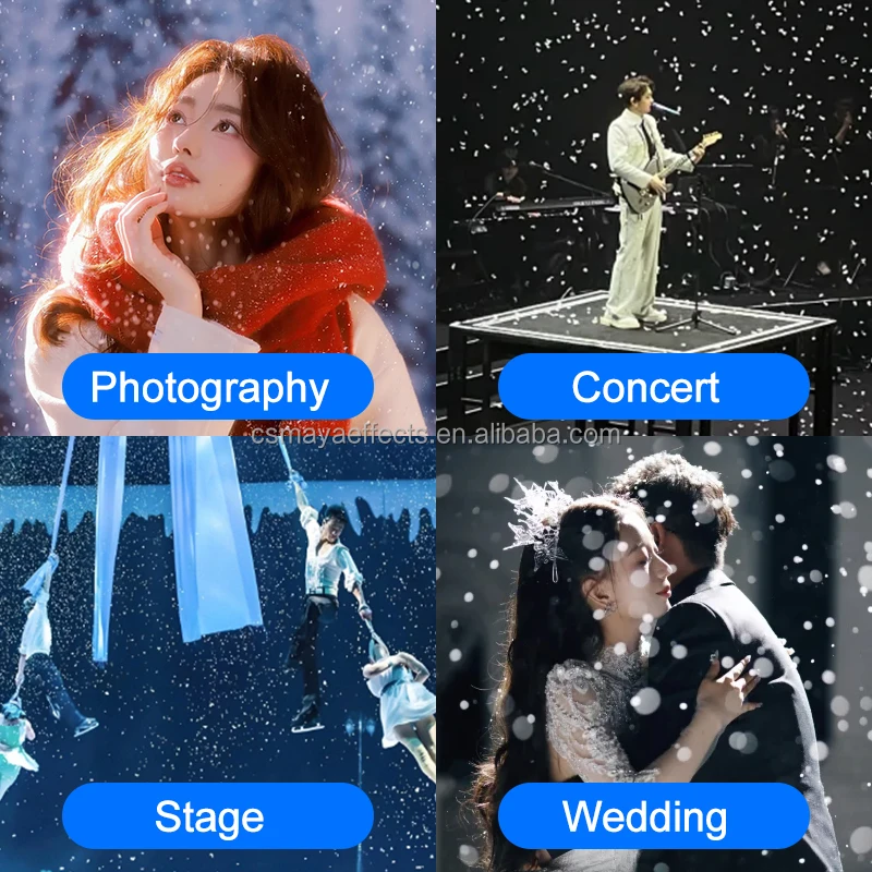MAYAFX 2000W Snow Machine Shaking Head Stage Snow Machine Large Christmas Floating Snow Spray Machine Christmas Tree