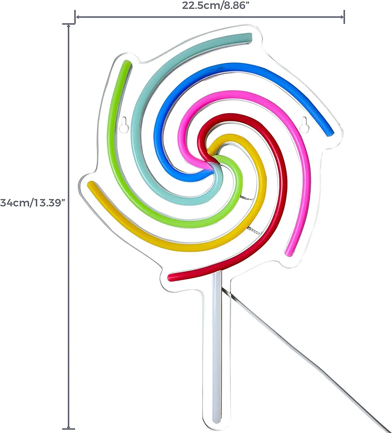 Неоновая вывеска Lollipop с питанием от Usb, цветная СВЕТОДИОДНАЯ вывеска для мальчиков и девочек, подарок для комнаты, настенный магазин, конфеты, декор под заказ, светодиодная Ночная подсветка